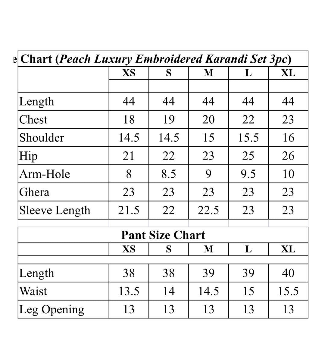 Peach Embroidered Luxury Karandi set 3pc