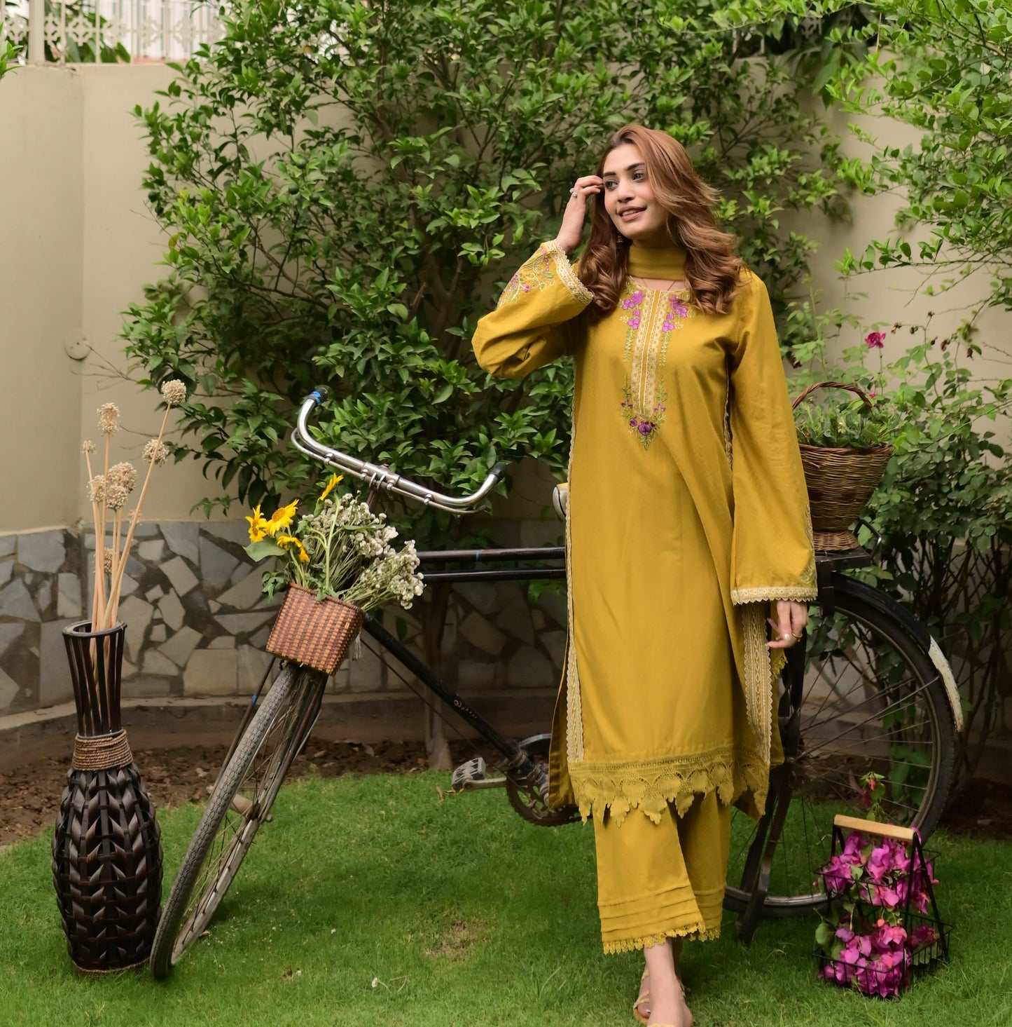 Honey blossom-3 Piece/ 2Piece Embroidered lawn