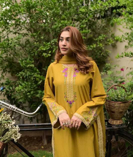 Honey blossom-3 Piece/ 2Piece Embroidered lawn