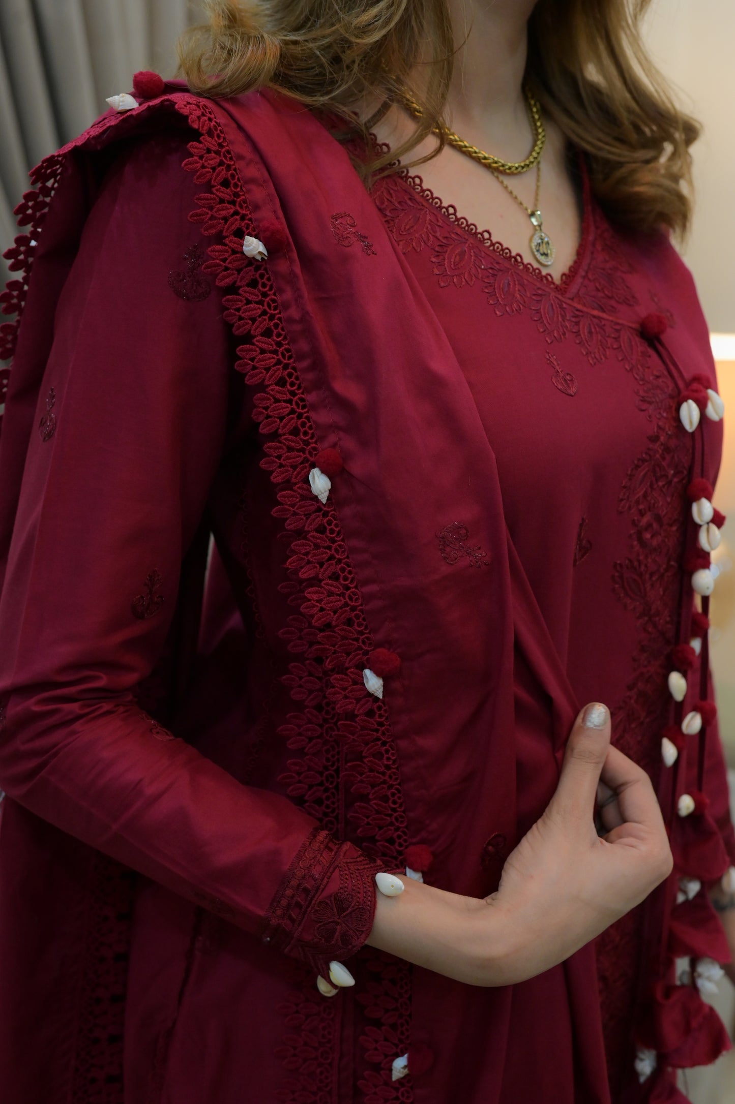 Cherry blossom 3 Piece Embroidered lawn
