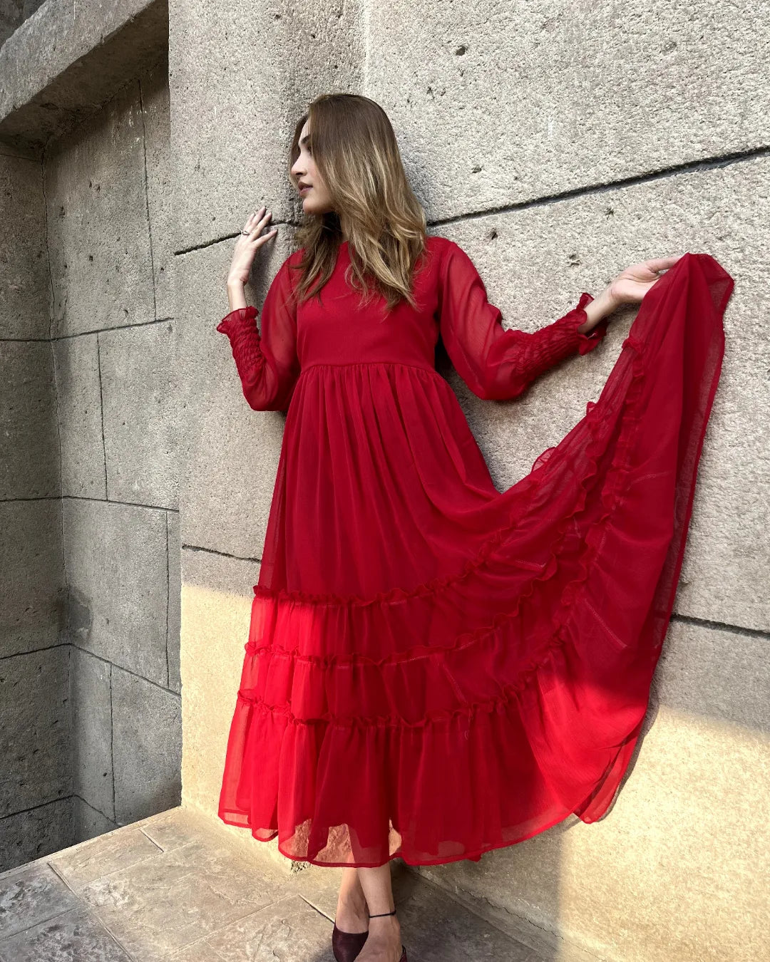 Venetian Red long dress