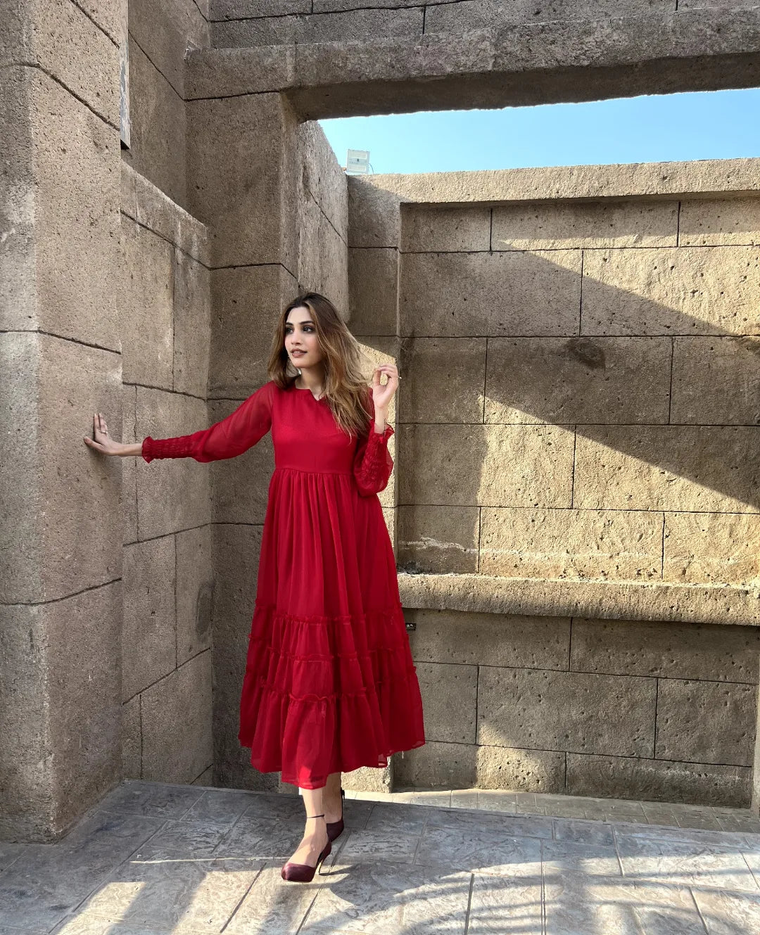 Venetian Red long dress